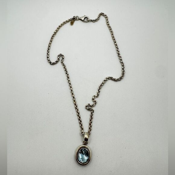 Silpada Jewelry - Genuine Silpada oval cut blue topaz and sterling silver necklace!